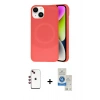 MARSİLYAN™- iPhone 14 Kılıf Ufuk Serisi - Şeffaf Royal Nano Ekran Koruyucu + Shine Kamera Lens - KI