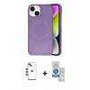 MARSİLYAN™- iPhone 14 Kılıf Ufuk Serisi - Şeffaf Royal Nano Ekran Koruyucu + Shine Kamera Lens - KI