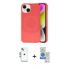 MARSİLYAN™- iPhone 14 Kılıf Ufuk Serisi - Şeffaf Royal Nano Ekran Koruyucu + Shine Kamera Lens - MI