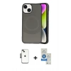 MARSİLYAN™- iPhone 14 Kılıf Ufuk Serisi - Şeffaf Royal Nano Ekran Koruyucu + Shine Kamera Lens - SH