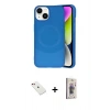 MARSİLYAN™- iPhone 14 Kılıf Ufuk Serisi - Siyah Bilvis 3D Cam Ekran Koruyucu + Diamond Kamera Lens - KI