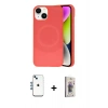 MARSİLYAN™- iPhone 14 Kılıf Ufuk Serisi - Siyah Bilvis 3D Cam Ekran Koruyucu + Shine Kamera Lens - MI
