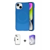 MARSİLYAN™- iPhone 14 Kılıf Ufuk Serisi - Siyah Bilvis 5in1 3D Magic Cam Ekran Koruyucu + Shine Kamera Lens - GS