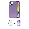 MARSİLYAN™- iPhone 14 Kılıf Ufuk Serisi - Siyah Bilvis 5in1 3D Magic Cam Ekran Koruyucu + Shine Kamera Lens - GS