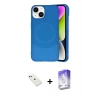 MARSİLYAN™- iPhone 14 Kılıf Ufuk Serisi - Siyah Bilvis 5in1 3D Magic Cam Ekran Koruyucu + Diamond Kamera Lens - KI