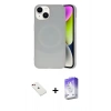 MARSİLYAN™- iPhone 14 Kılıf Ufuk Serisi - Siyah Bilvis 5in1 3D Magic Cam Ekran Koruyucu + Diamond Kamera Lens - KI