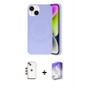 MARSİLYAN™- iPhone 14 Kılıf Ufuk Serisi - Siyah Bilvis 5in1 3D Magic Cam Ekran Koruyucu + Shine Kamera Lens - KI