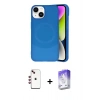 MARSİLYAN™- iPhone 14 Kılıf Ufuk Serisi - Siyah Bilvis 5in1 3D Magic Cam Ekran Koruyucu + Shine Kamera Lens - KI