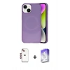 MARSİLYAN™- iPhone 14 Kılıf Ufuk Serisi - Siyah Bilvis 5in1 3D Magic Cam Ekran Koruyucu + Shine Kamera Lens - KI