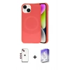 MARSİLYAN™- iPhone 14 Kılıf Ufuk Serisi - Siyah Bilvis 5in1 3D Magic Cam Ekran Koruyucu + Shine Kamera Lens - KI