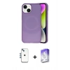 MARSİLYAN™- iPhone 14 Kılıf Ufuk Serisi - Siyah Bilvis 5in1 3D Magic Cam Ekran Koruyucu + Shine Kamera Lens - MI