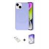 MARSİLYAN™- iPhone 14 Kılıf Ufuk Serisi - Siyah Bilvis 5in1 3D Magic Cam Ekran Koruyucu + Diamond Kamera Lens - PE