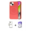 MARSİLYAN™- iPhone 14 Kılıf Ufuk Serisi - Siyah Bilvis 5in1 3D Magic Cam Ekran Koruyucu + Shine Kamera Lens - GD