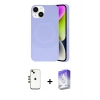 MARSİLYAN™- iPhone 14 Kılıf Ufuk Serisi - Siyah Bilvis 5in1 3D Magic Cam Ekran Koruyucu + Shine Kamera Lens - GD