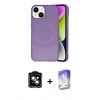 MARSİLYAN™- iPhone 14 Kılıf Ufuk Serisi - Siyah Bilvis 5in1 3D Magic Cam Ekran Koruyucu + PVD Metal Kamera Lens - TU