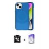 MARSİLYAN™- iPhone 14 Kılıf Ufuk Serisi - Siyah Bilvis 5in1 3D Magic Cam Ekran Koruyucu + PVD Metal Kamera Lens - TU