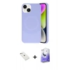 MARSİLYAN™- iPhone 14 Kılıf Ufuk Serisi - Siyah Bilvis 5in1 5D Magic Hayalet Cam Ekran Koruyucu + Diamond Kamera Lens - PE