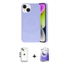 MARSİLYAN™- iPhone 14 Kılıf Ufuk Serisi - Siyah Bilvis 5in1 5D Magic Hayalet Cam Ekran Koruyucu + Shine Kamera Lens - GD