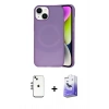 MARSİLYAN™- iPhone 14 Kılıf Ufuk Serisi - Siyah Bilvis 5in1 5D Magic Hayalet Cam Ekran Koruyucu + Shine Kamera Lens - GS