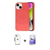 MARSİLYAN™- iPhone 14 Kılıf Ufuk Serisi - Siyah Bilvis 5in1 5D Magic Hayalet Cam Ekran Koruyucu + Shine Kamera Lens - GS