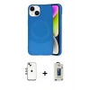 MARSİLYAN™- iPhone 14 Kılıf Ufuk Serisi - Siyah Bilvis Hayalet Cam Ekran Koruyucu + Shine Kamera Lens - GI