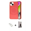 MARSİLYAN™- iPhone 14 Kılıf Ufuk Serisi - Siyah Bilvis Hayalet Cam Ekran Koruyucu + Diamond Kamera Lens - PE