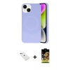 MARSİLYAN™- iPhone 14 Kılıf Ufuk Serisi - Siyah Buffer Cam Ekran Koruyucu + Diamond Kamera Lens - KI