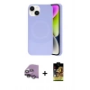 MARSİLYAN™- iPhone 14 Kılıf Ufuk Serisi - Siyah Buffer Cam Ekran Koruyucu + Raze Metal Kamera Lens - GS