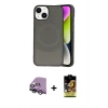 MARSİLYAN™- iPhone 14 Kılıf Ufuk Serisi - Siyah Buffer Cam Ekran Koruyucu + Raze Metal Kamera Lens - GS