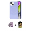 MARSİLYAN™- iPhone 14 Kılıf Ufuk Serisi - Siyah Buffer Cam Ekran Koruyucu + Raze Metal Kamera Lens - MR