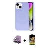 MARSİLYAN™- iPhone 14 Kılıf Ufuk Serisi - Siyah Buffer Cam Ekran Koruyucu + Raze Metal Kamera Lens - SH