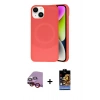 MARSİLYAN™- iPhone 14 Kılıf Ufuk Serisi - Siyah Buffer Hayalet Cam Ekran Koruyucu + Raze Metal Kamera Lens - KI
