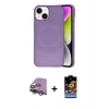 MARSİLYAN™- iPhone 14 Kılıf Ufuk Serisi - Siyah Buffer Hayalet Cam Ekran Koruyucu + Raze Metal Kamera Lens - GS