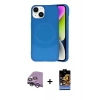 MARSİLYAN™- iPhone 14 Kılıf Ufuk Serisi - Siyah Buffer Hayalet Cam Ekran Koruyucu + Raze Metal Kamera Lens - GS