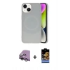MARSİLYAN™- iPhone 14 Kılıf Ufuk Serisi - Siyah Buffer Hayalet Cam Ekran Koruyucu + Raze Metal Kamera Lens - GS