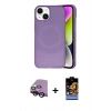MARSİLYAN™- iPhone 14 Kılıf Ufuk Serisi - Siyah Buffer Hayalet Cam Ekran Koruyucu + Raze Metal Kamera Lens - SH