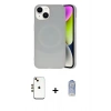 MARSİLYAN™- iPhone 14 Kılıf Ufuk Serisi - Siyah Joko Magic 5D Cam + Shine Kamera Lens - GD