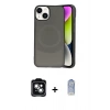 MARSİLYAN™- iPhone 14 Kılıf Ufuk Serisi - Siyah Joko Magic 5D Cam + PVD Metal Kamera Lens - YL