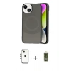 MARSİLYAN™- iPhone 14 Kılıf Ufuk Serisi - Siyah Joko Magic 5D Hayalet Cam + Shine Kamera Lens - GI