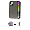 MARSİLYAN™- iPhone 14 Kılıf Ufuk Serisi - Siyah Joko Magic 5D Hayalet Cam + Raze Metal Kamera Lens - GS