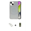 MARSİLYAN™- iPhone 14 Kılıf Ufuk Serisi - Siyah Joko Magic 5D Hayalet Cam + Diamond Kamera Lens - PE