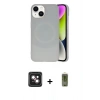 MARSİLYAN™- iPhone 14 Kılıf Ufuk Serisi - Siyah Joko Magic 5D Hayalet Cam + PVD Metal Kamera Lens - PE