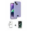 MARSİLYAN™- iPhone 14 Kılıf Vadi Çizgi Prime - Şeffaf 360 Full Body Arka Koruyucu + Shine Kamera Lens - GI