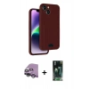 MARSİLYAN™- iPhone 14 Kılıf Vadi Çizgi Prime - Şeffaf 360 Full Body Arka Koruyucu + Raze Metal Kamera Lens - GS