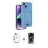 MARSİLYAN™- iPhone 14 Kılıf Vadi Çizgi Prime - Şeffaf 360 Full Body Arka Koruyucu + Shine Kamera Lens - MI