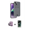 MARSİLYAN™- iPhone 14 Kılıf Vadi Çizgi Prime - Şeffaf 360 Full Body Arka Koruyucu + Raze Metal Kamera Lens - MR