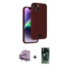 MARSİLYAN™- iPhone 14 Kılıf Vadi Çizgi Prime - Şeffaf 360 Full Body Arka Koruyucu + Raze Metal Kamera Lens - MR