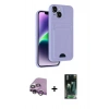 MARSİLYAN™- iPhone 14 Kılıf Vadi Çizgi Prime - Şeffaf 360 Full Body Arka Koruyucu + Raze Metal Kamera Lens - MR