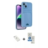 MARSİLYAN™- iPhone 14 Kılıf Vadi Çizgi Prime - Şeffaf Royal Nano Ekran Koruyucu + Diamond Kamera Lens - SABE