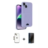 MARSİLYAN™- iPhone 14 Kılıf Vadi Çizgi Prime - Siyah 3D Antistatik Hayalet Cam Ekran Koruyucu + Shine Kamera Lens - GD